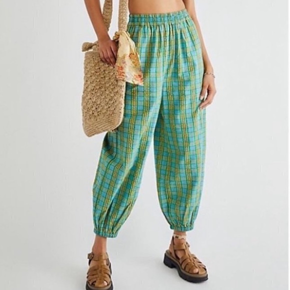 Free People plaid pants - Picture 1 of 6
